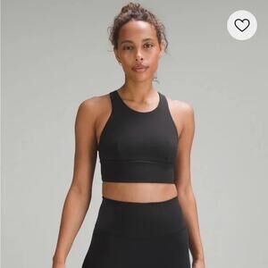 Lululemon Wunder Train Longline Bra Medium Support C/D Cup | Black | Size 10